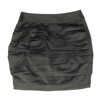 Black Solid Midi Skirt