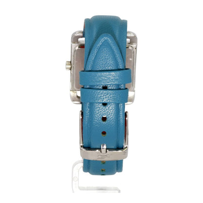 Women's Titan Teal Leather Strap Stainless Steel Watch