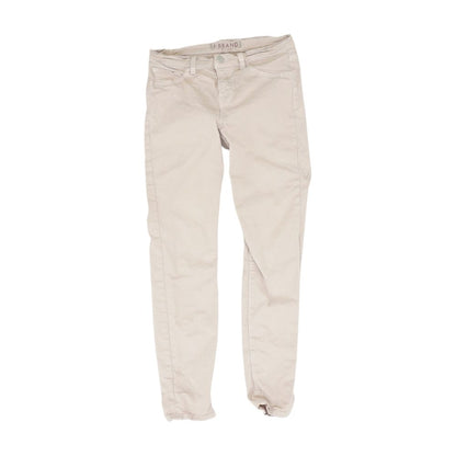Tan Solid Capri Jeans