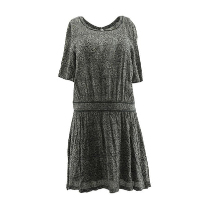 Black Graphic Midi Dress