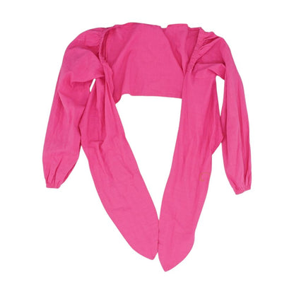 Pink Solid Cardigan Sweater