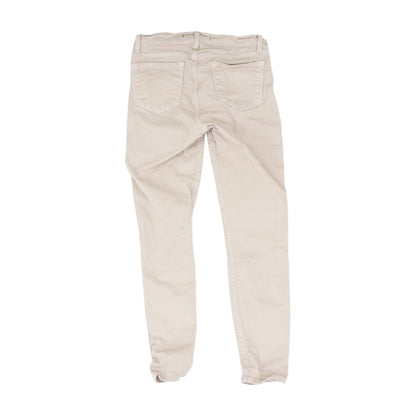 Tan Solid Capri Jeans
