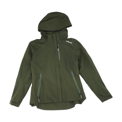 Green Solid Rain Jacket