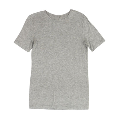 Gray Solid Crewneck T-Shirt