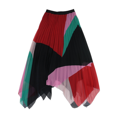 Multi Abstract Midi Skirt