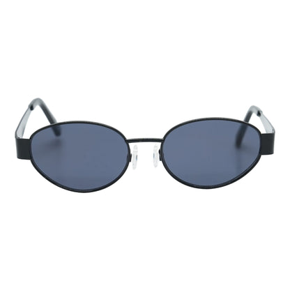 Black Let the Real You Shine Oval Sunglasses