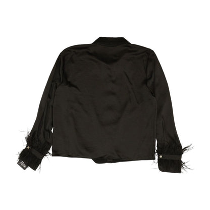 Black Solid Button Down