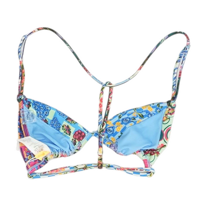 Blue Floral Swim Top