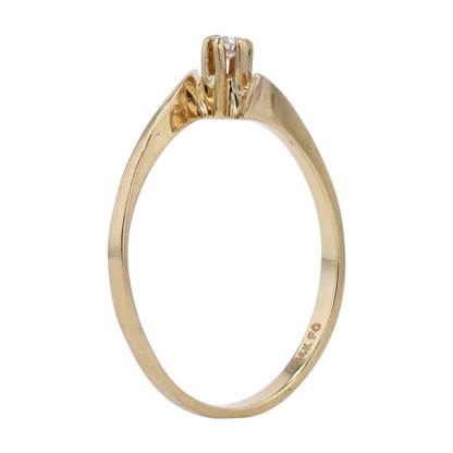 14K Yellow Gold Diamond Fashion Ring
