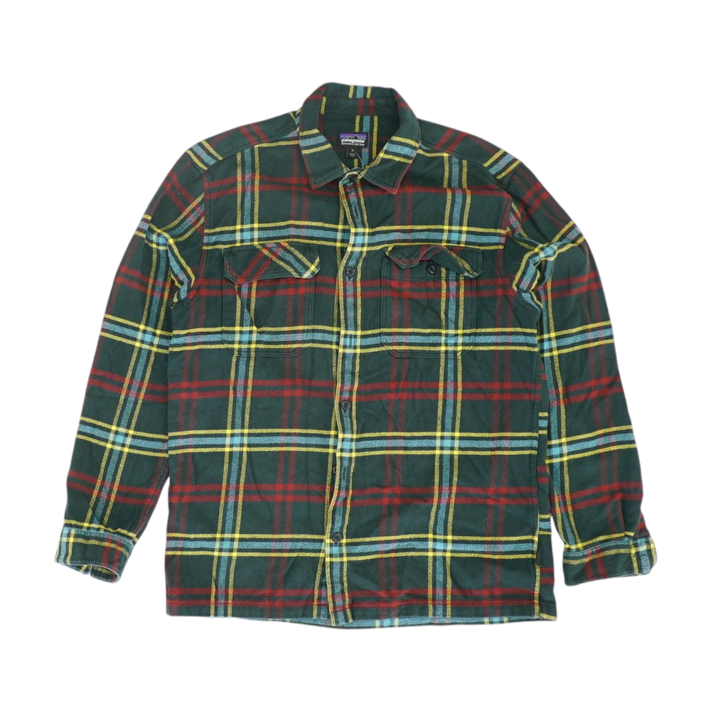Green Plaid Flannel Button Down