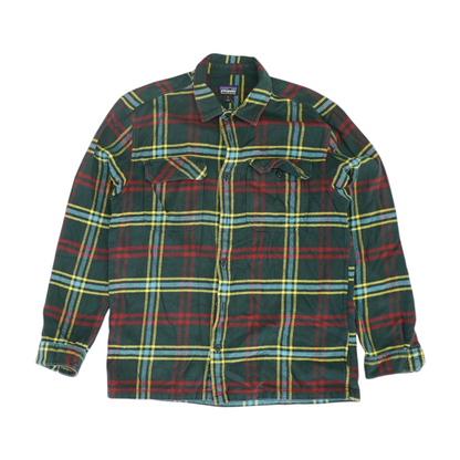 Green Plaid Flannel Button Down
