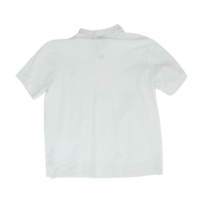 White Solid Short Sleeve Polo