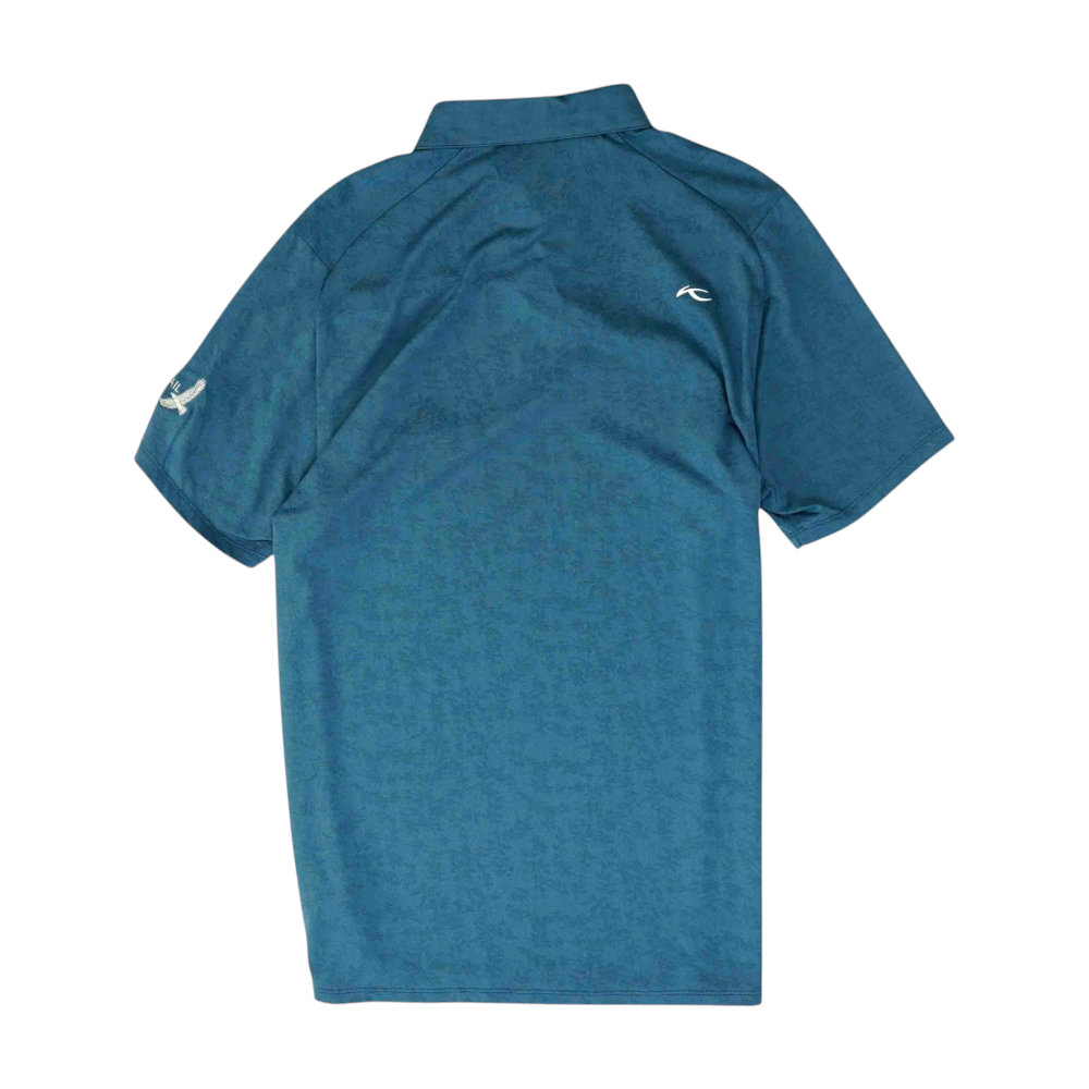 Blue Floral Short Sleeve Polo