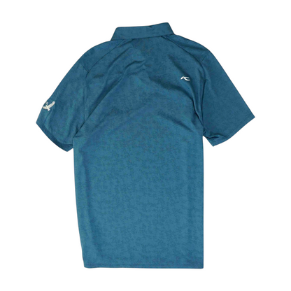 Blue Floral Short Sleeve Polo