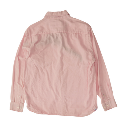 Pink Solid Long Sleeve Button Down