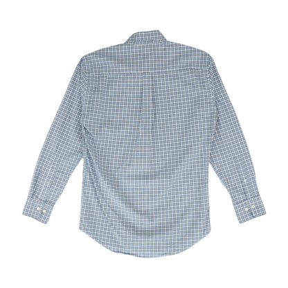 White Plaid Long Sleeve Button Down