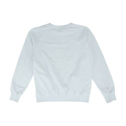 White Solid Sweatshirt Pullover