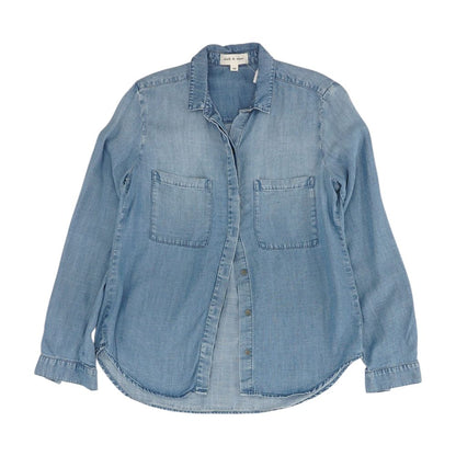 Blue Solid Button Down