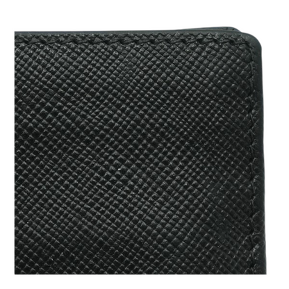 Black Saffiano Leather Bifold Wallet