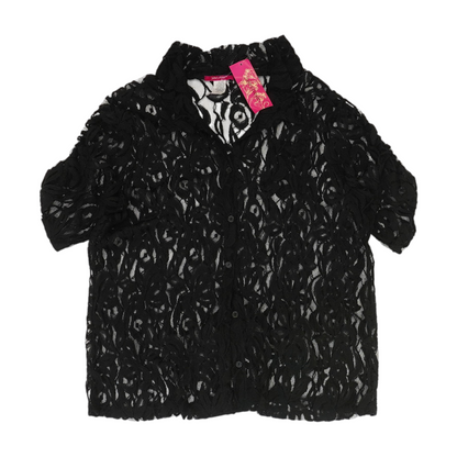 Black Plus Print Blouse
