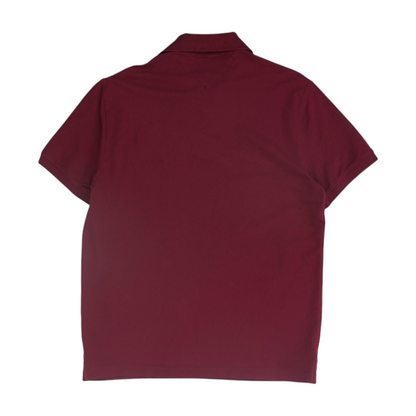 Red Solid Short Sleeve Polo