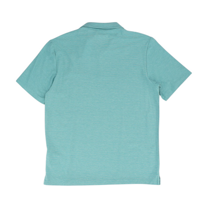 Blue Striped Short Sleeve Polo