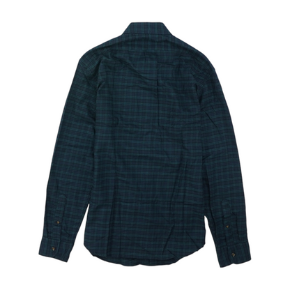 Navy Plaid Flannel Button Down