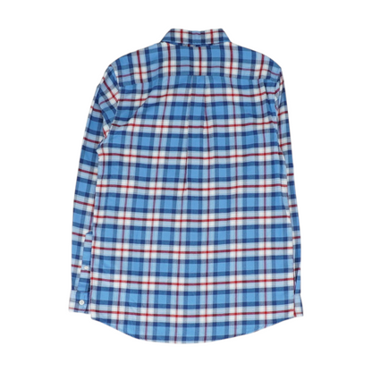 Blue Plaid Long Sleeve Button Down