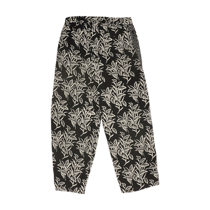 Black Plus Floral Wide Leg Pants