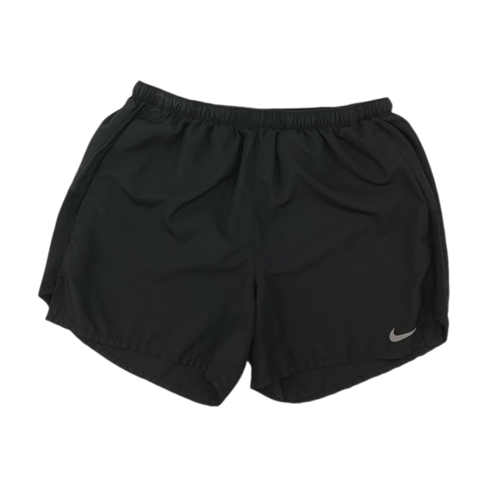 Black Solid Active Shorts