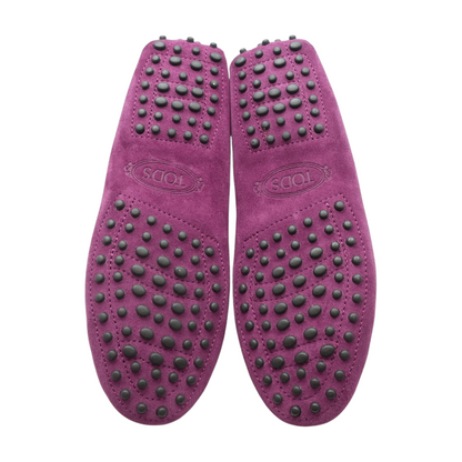 Purple Gommino Loafers in Suede
