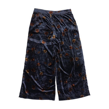 Navy Floral Wide Leg Pants