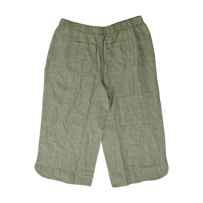 Green Striped Chino Capris