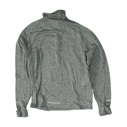 Gray Solid 1/4 Zip Pullover