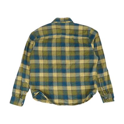 Green Check Flannel Button Down