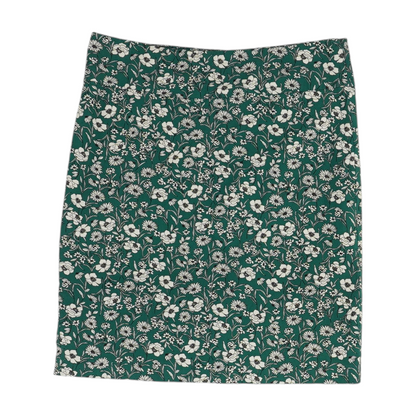 Green Floral Mini Skirt