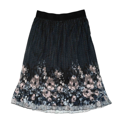 Navy Floral Midi Skirt