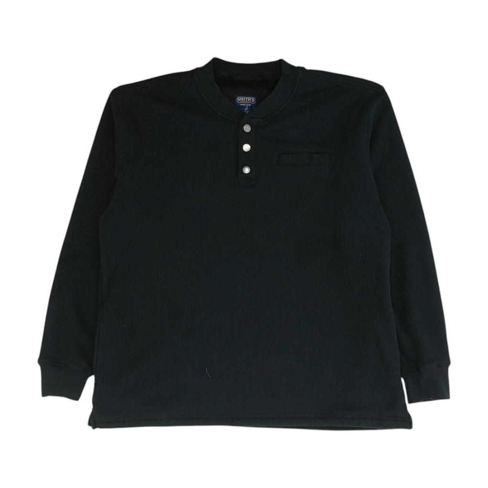 Black Solid Sweatshirt Pullover