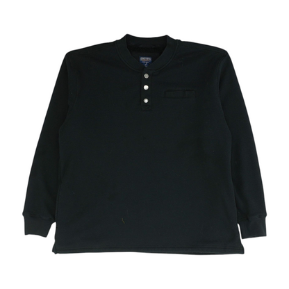 Black Solid Sweatshirt Pullover