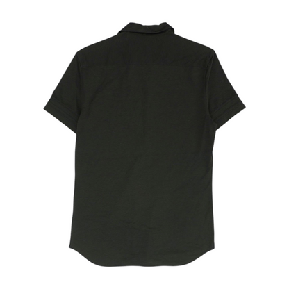 Charcoal Solid Short Sleeve Button Down