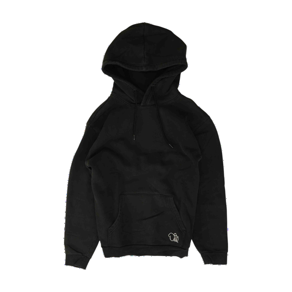 Black Solid Hoodie Pullover