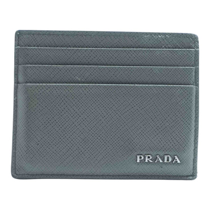 Gray Saffiano Leather Card Holder