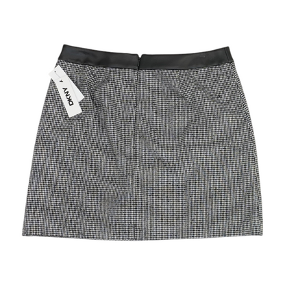 Black Houndstooth Mini Skirt
