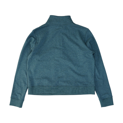 Blue Solid 1/4 Zip Pullover