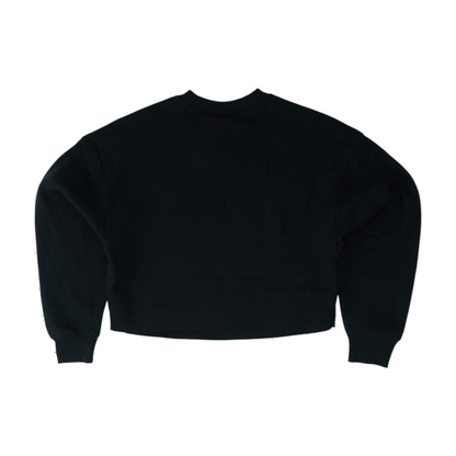 Black Solid Sweatshirt Pullover