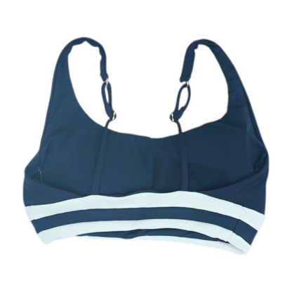 Black Striped Swim Top