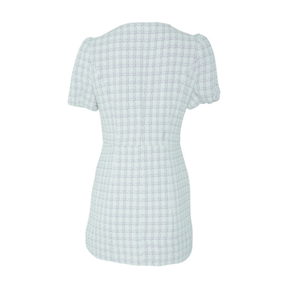 White Check Mini Dress