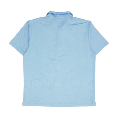 Blue Check Short Sleeve Polo