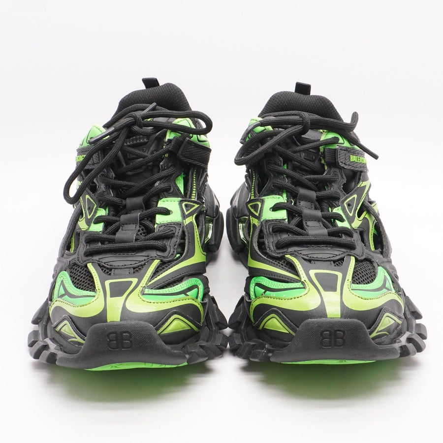 Track.2 Chunky Low-Top Sneakers in Black/Green