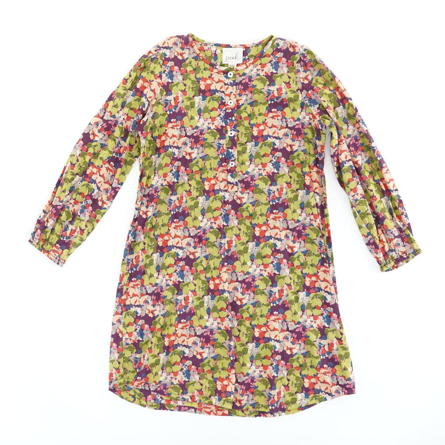 Floral Long Sleeve Dress Size Youth XXL